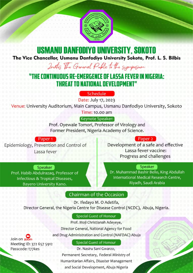 Invitation To A Symposium - Usmanu Danfodiyo University Sokoto